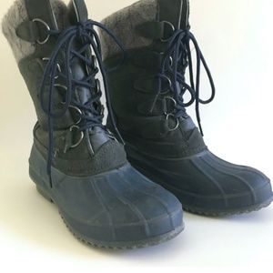 Khombu Snow Boots Shoes Size 6 Gray Blue Waterproof
